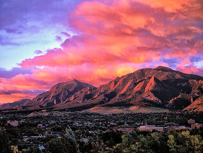 Boulder Colorado | Fire Sky Flatirons | Robert Castellino Photography