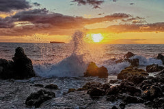 Maui Hawaii Photograhy | Wave Creature Sunset   Big Beach