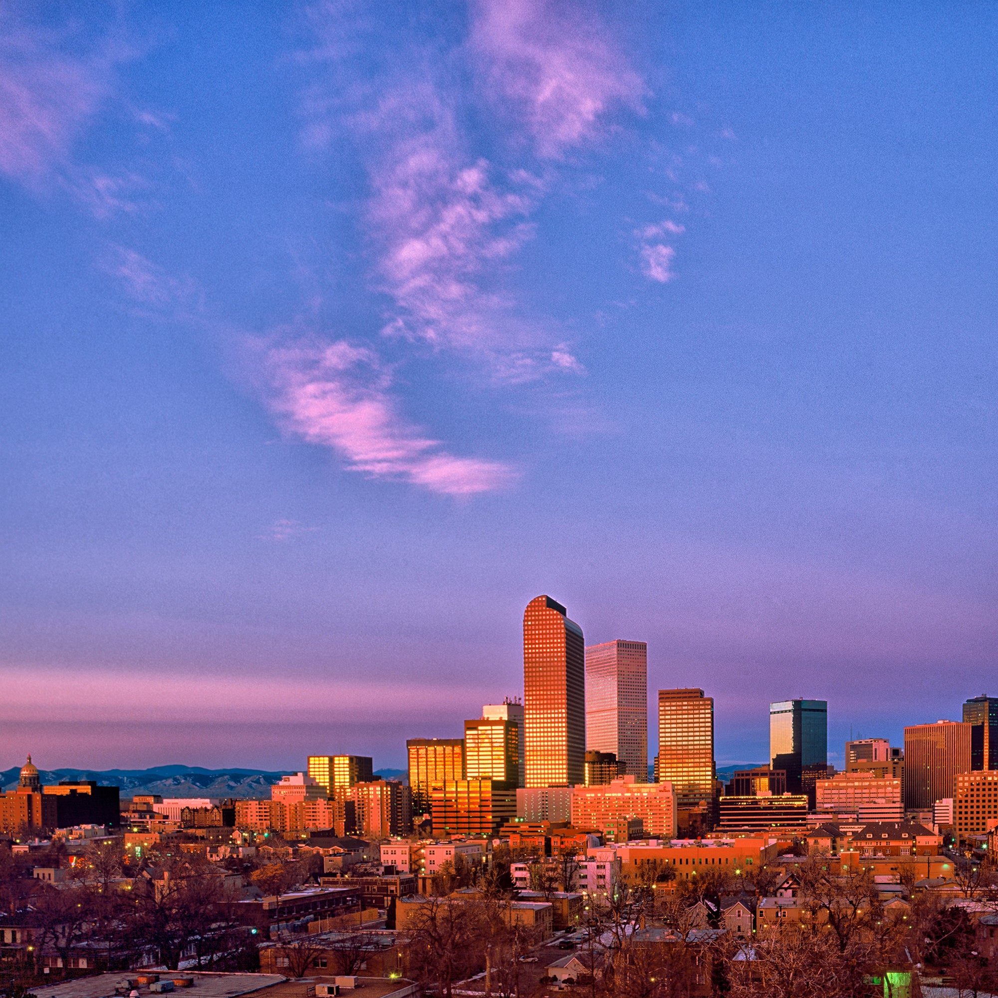 Denver Colorado Photography | Denver Skyline - Morning Gold | Robert Castellino Photography